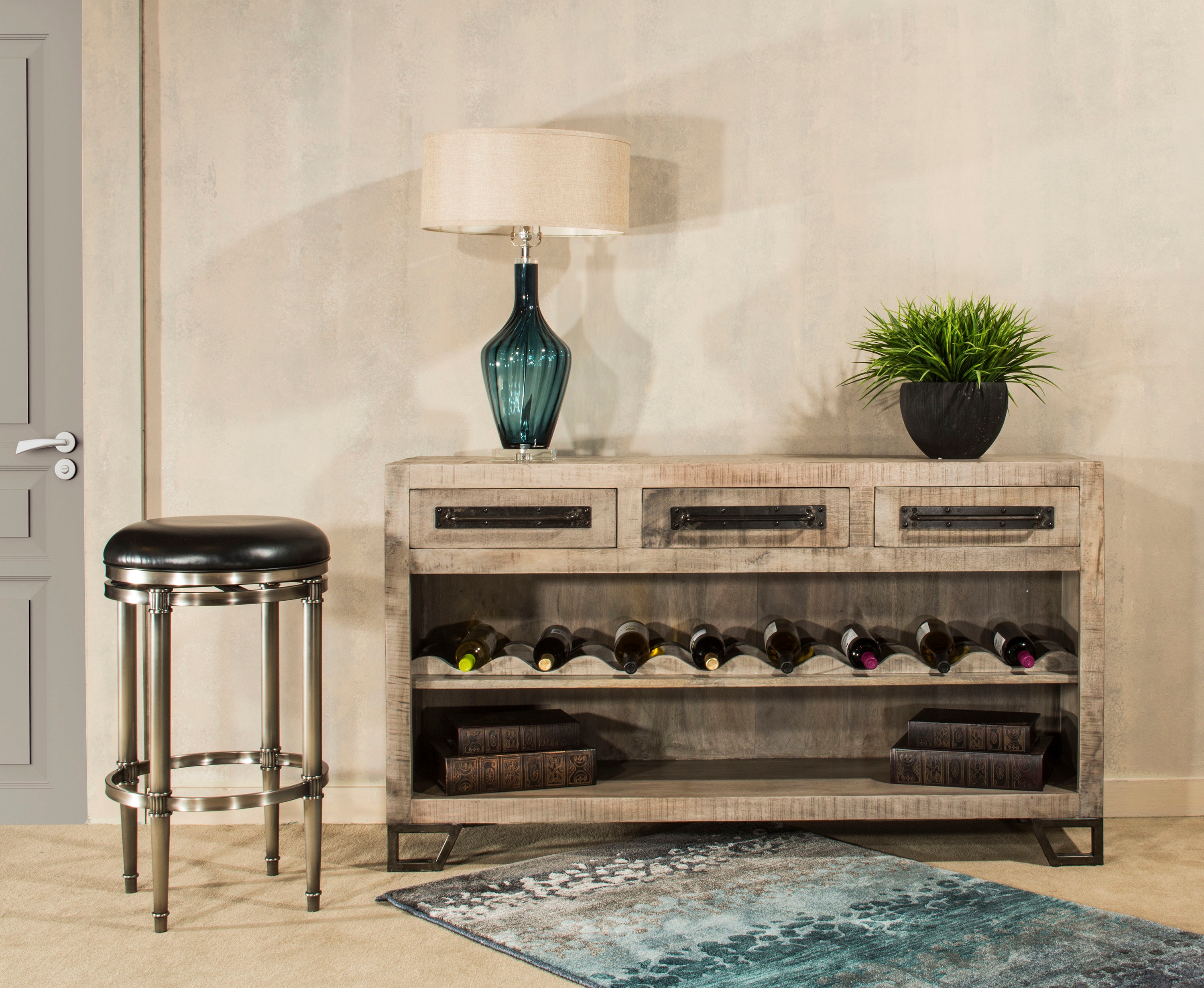 Wine discount rack console